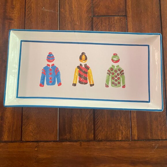 CE Corey The Race Jockey Painted Tart Tray Equestrian Horse Racing Portugal - Picture 3 of 12